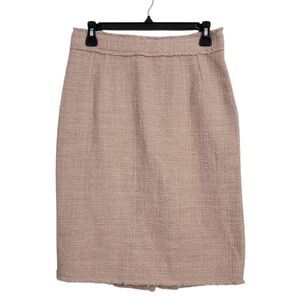 NWT Dolce & Gabbana Light Pink Tweed Pencil Skirt Sz‎ 44 US 8 Classic Elegant